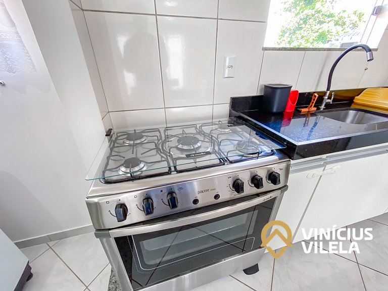 Apto 2Q todo climatizado a 900m Praia de Taperapuã