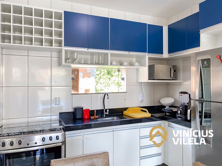 Apto 2Q todo climatizado a 900m Praia de Taperapuã