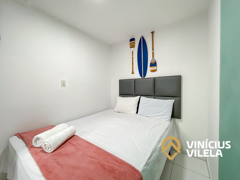 Casa com 3 suítes ambas com ar condicionado e TV, sala clima