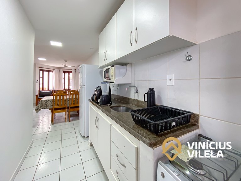 Casa com 3 suítes ambas com ar condicionado e TV, sala clima