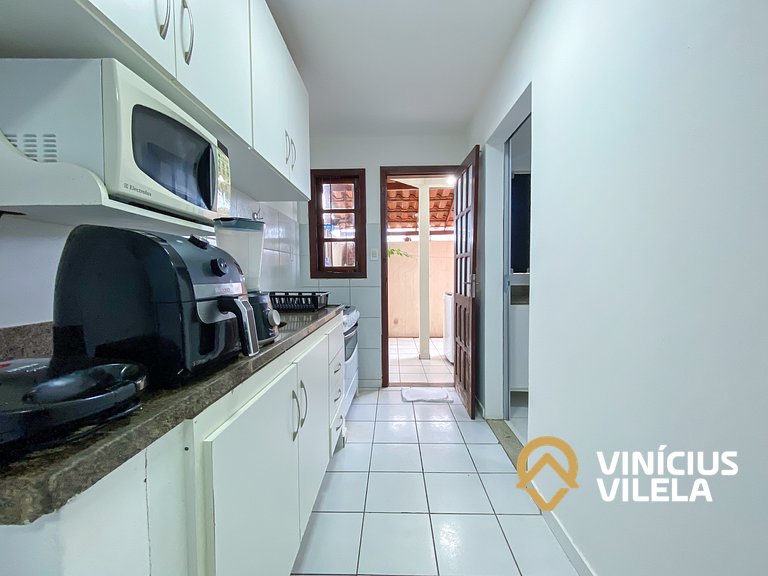 Casa com 3 suítes ambas com ar condicionado e TV, sala clima