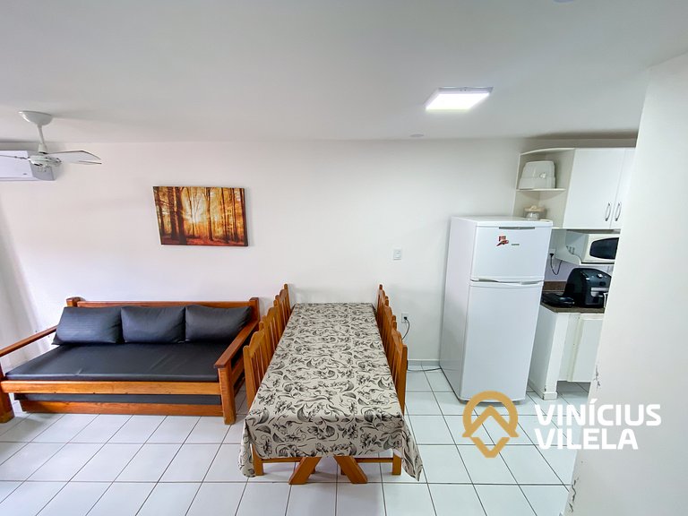 Casa com 3 suítes ambas com ar condicionado e TV, sala clima