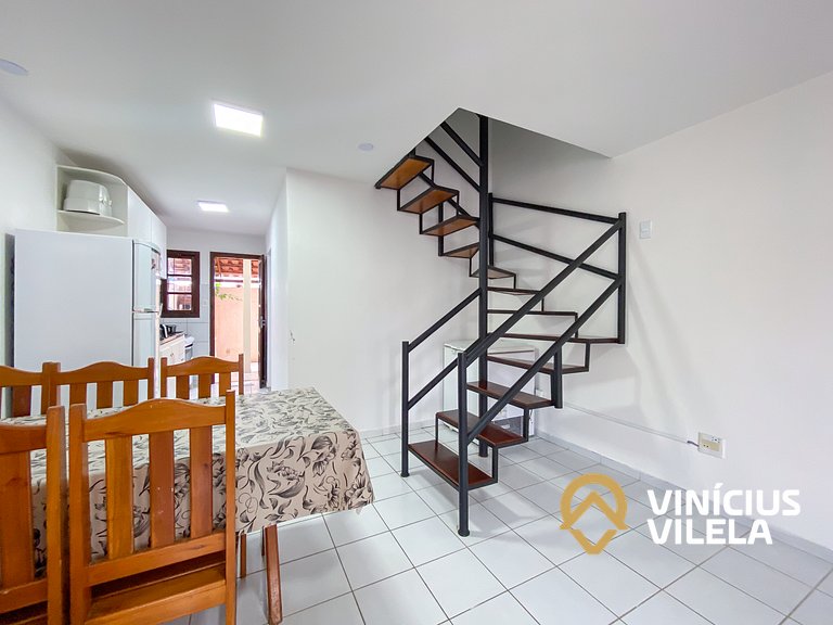 Casa com 3 suítes ambas com ar condicionado e TV, sala clima