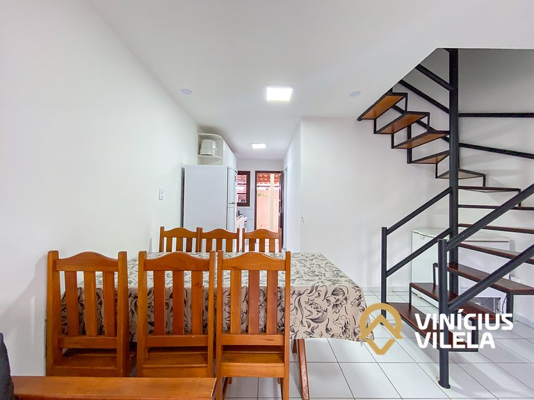 Casa com 3 suítes ambas com ar condicionado e TV, sala clima