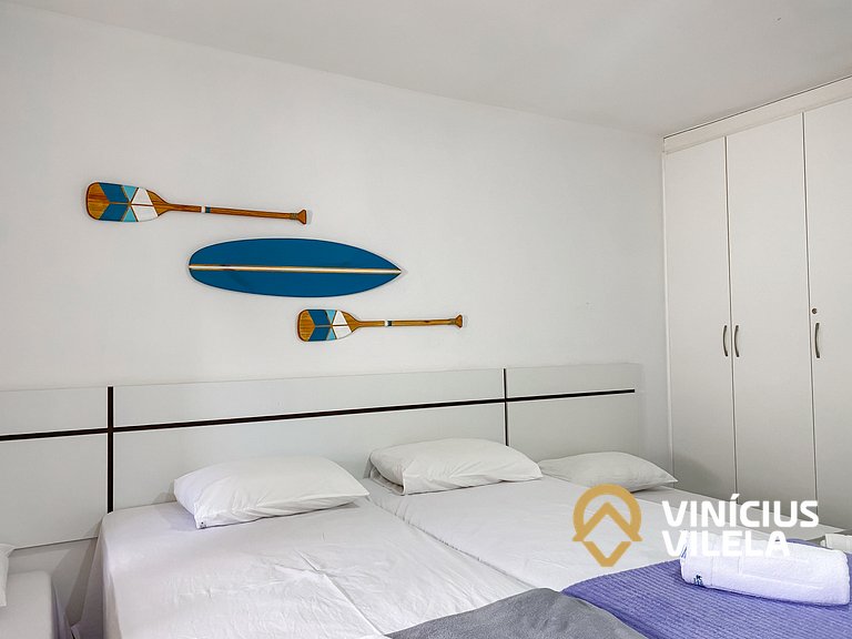 Casa com 3 suítes ambas com ar condicionado e TV, sala clima