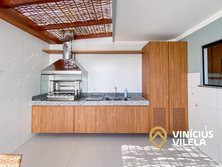 Apê Térreo 2Q prox. a praia de Taperapuã (Axé Moi)