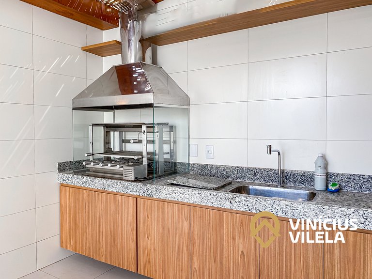 Apê Térreo 2Q prox. a praia de Taperapuã (Axé Moi)