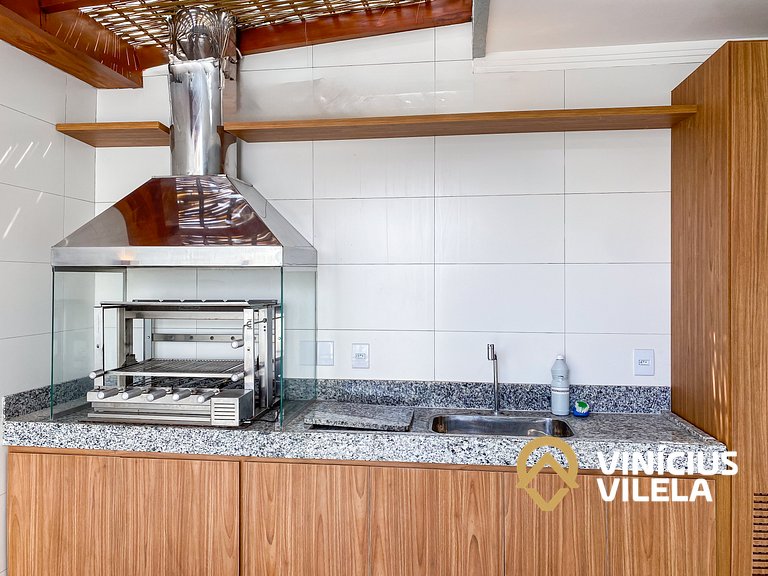 Apê Térreo 2Q prox. a praia de Taperapuã (Axé Moi)