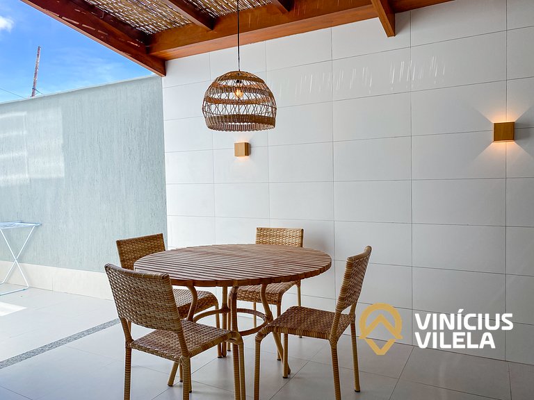 Apê Térreo 2Q prox. a praia de Taperapuã (Axé Moi)