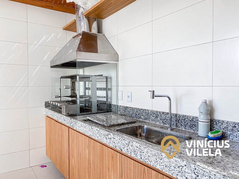 Apê Térreo 2Q prox. a praia de Taperapuã (Axé Moi)