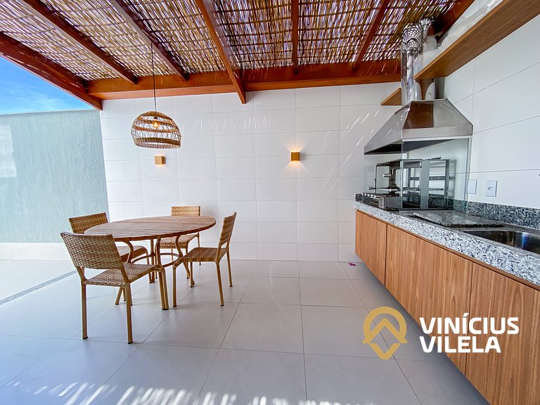 Apê Térreo 2Q prox. a praia de Taperapuã (Axé Moi)