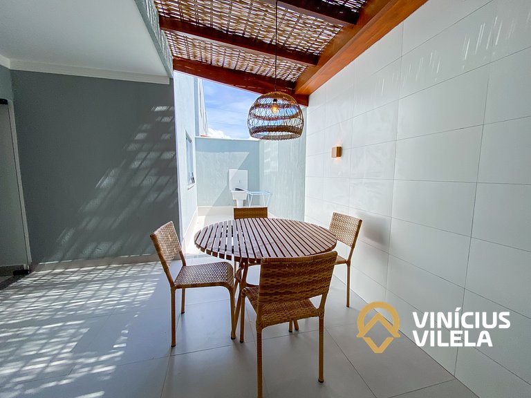 Apê Térreo 2Q prox. a praia de Taperapuã (Axé Moi)