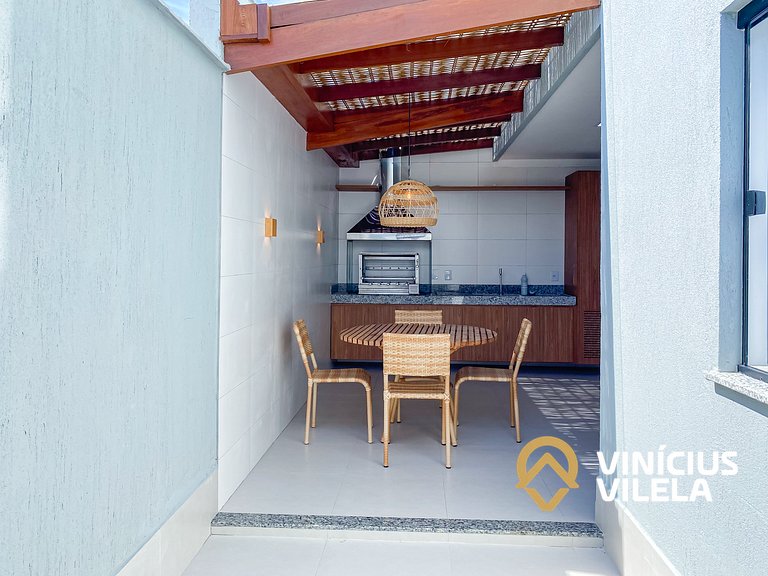 Apê Térreo 2Q prox. a praia de Taperapuã (Axé Moi)