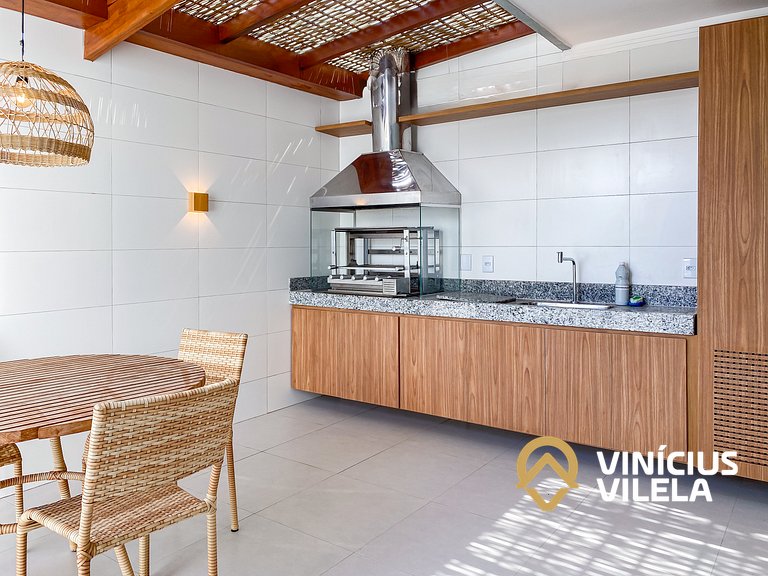 Apê Térreo 2Q prox. a praia de Taperapuã (Axé Moi)