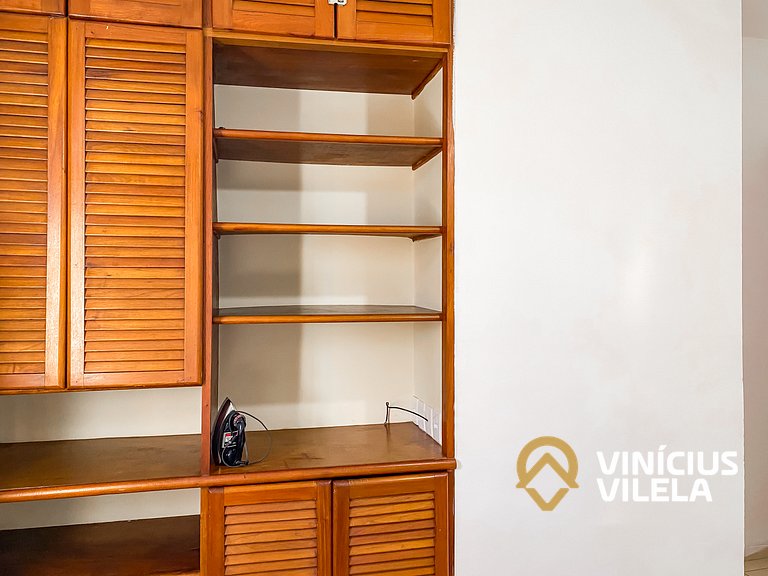 Apto pav. superior 1 quarto frente praia Taperapuã