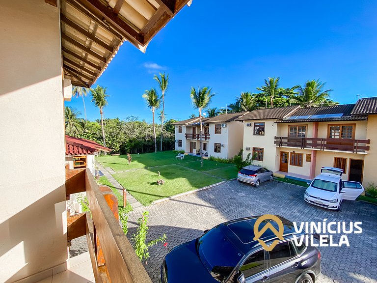 Apartamento frente mar em Taperapuã com piscina