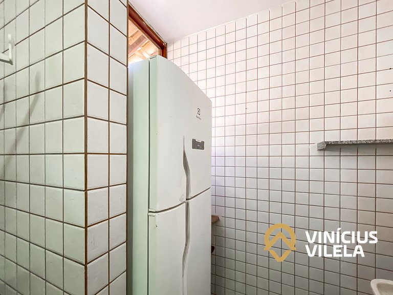 Apto pav. superior 1 quarto frente praia Taperapuã