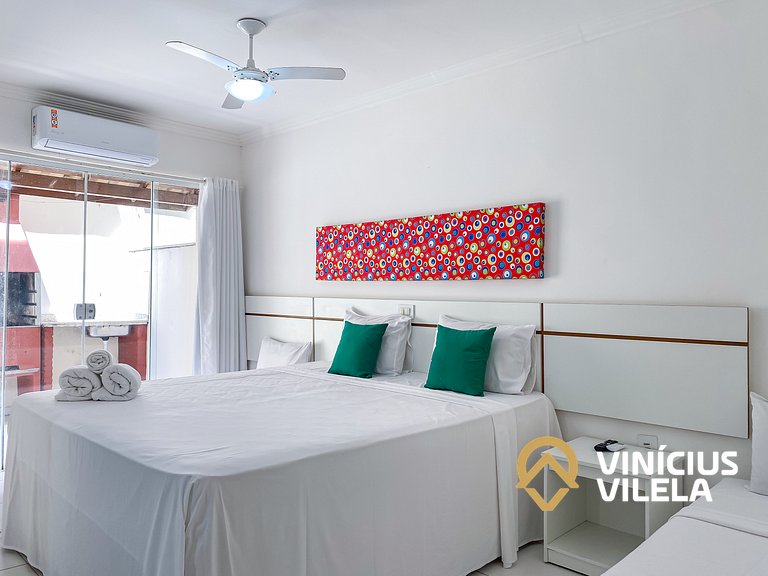 Flat térreo com 1Q a aprox. 400m Praia Taperapuã