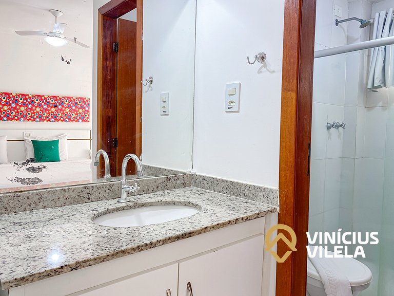 Flat Térreo a 400m da Praia Taperapuã