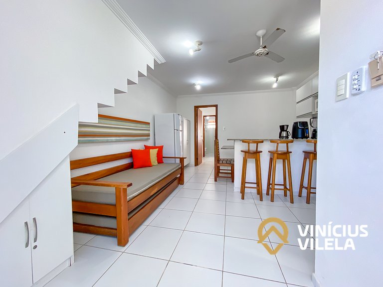 Flat térreo com 1Q a aprox. 400m Praia Taperapuã