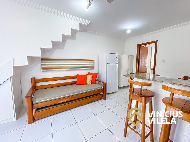 Flat térreo com 1Q a aprox. 400m Praia Taperapuã