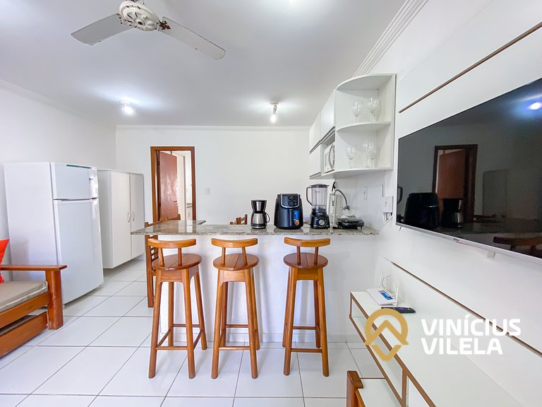 Flat térreo com 1Q a aprox. 400m Praia Taperapuã