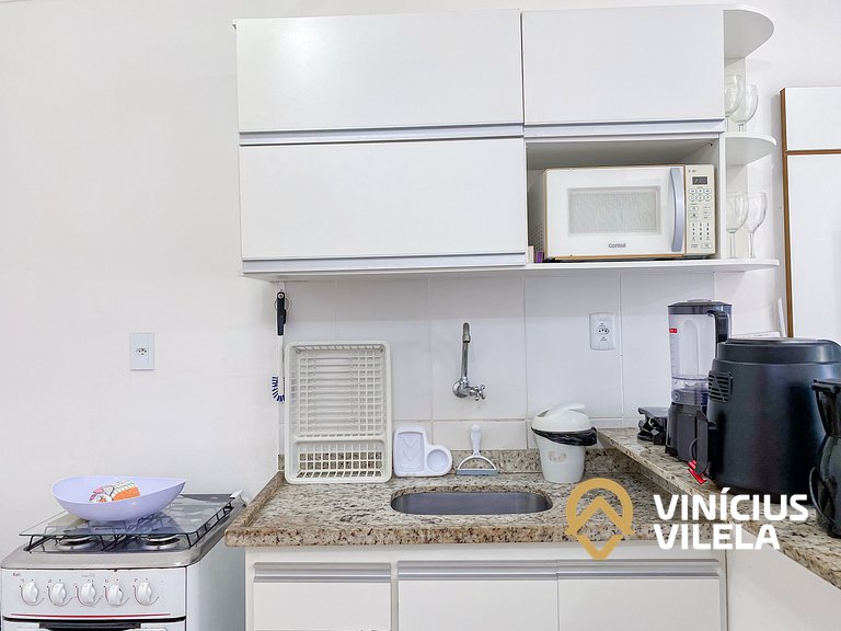 Flat térreo com 1Q a aprox. 400m Praia Taperapuã