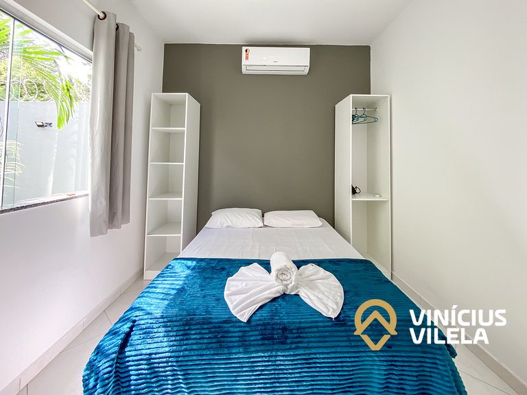 Apê Terreo 2Q 100m da Barraca Gaúcho com piscina