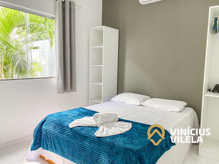 Apê Terreo 2Q 100m da Barraca Gaúcho com piscina