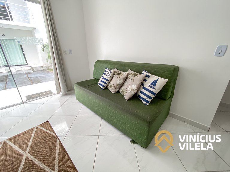 Apê Terreo 2Q 100m da Barraca Gaúcho com piscina