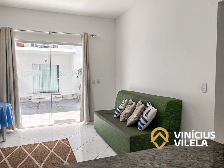 Apê Terreo 2Q 100m da Barraca Gaúcho com piscina