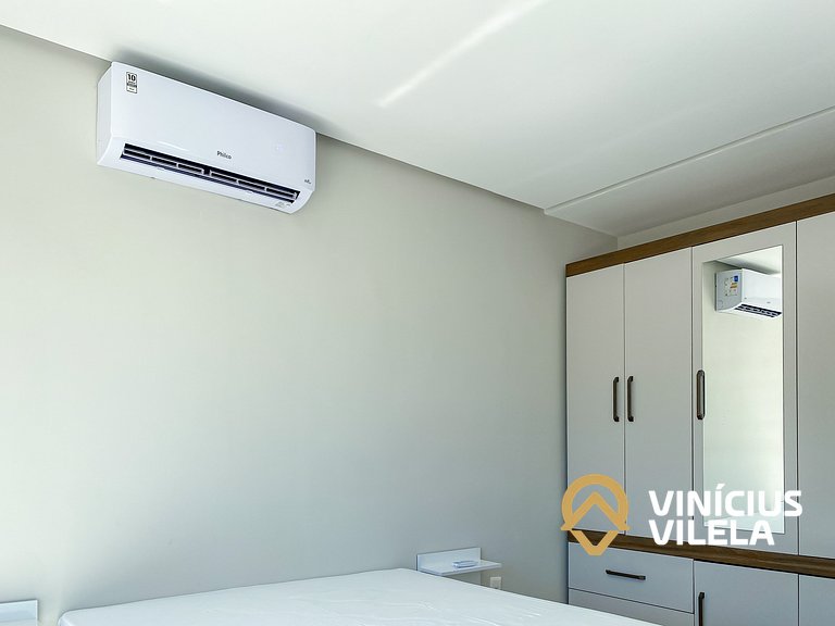 Apto 2Q + Ar condicionado próximo a praia do Mutá