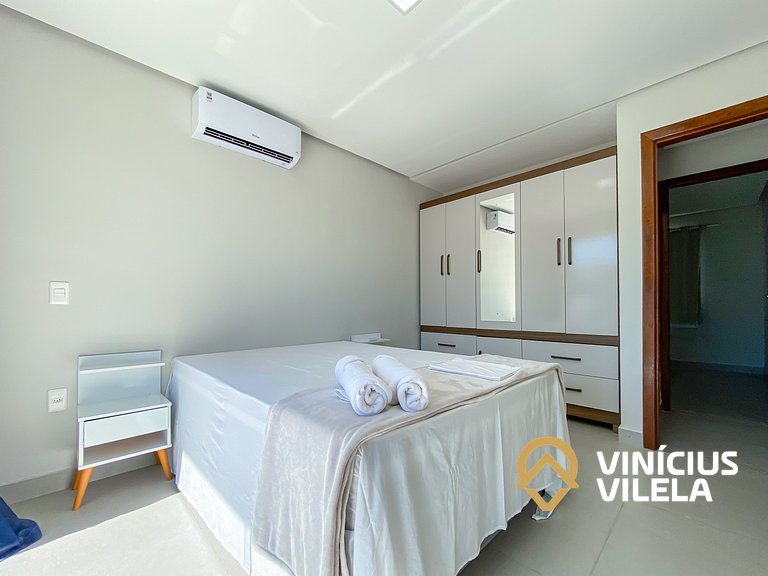 Apto 2Q + Ar condicionado próximo a praia do Mutá
