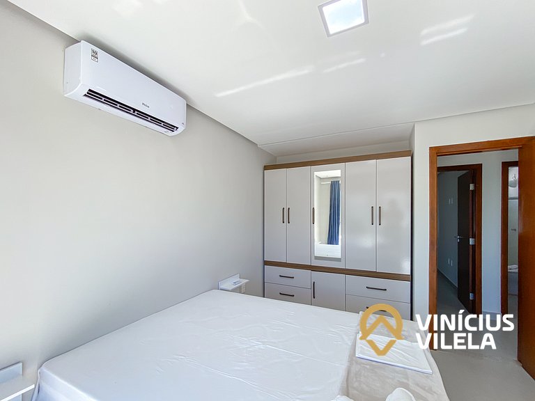 Apto 2Q + Ar condicionado próximo a praia do Mutá
