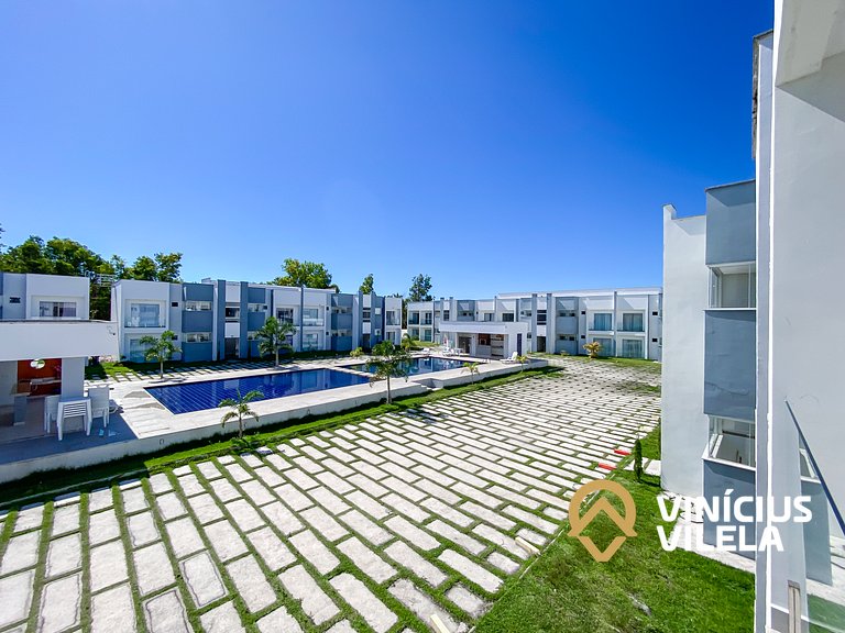Apto 2Q + Ar condicionado próximo a praia do Mutá