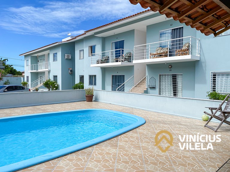 Apê Terreo 2Q+AR prox. Barraca Gaúcho(com piscina)