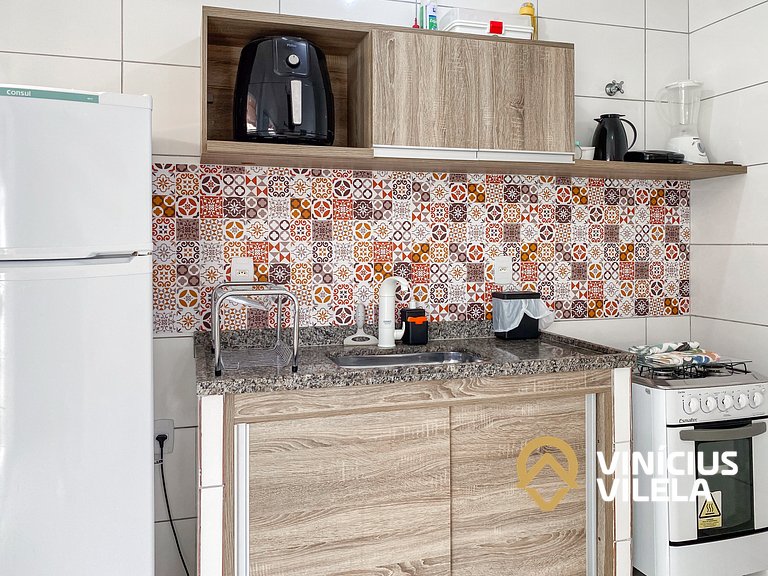 Apê Terreo 2Q+AR prox. Barraca Gaúcho(com piscina)