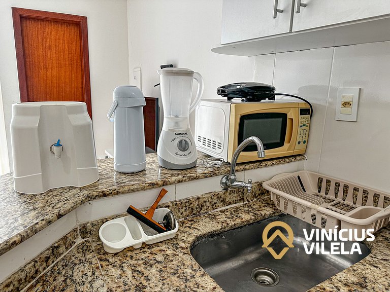 Taperapuã | Flat com Piscina e Sauna