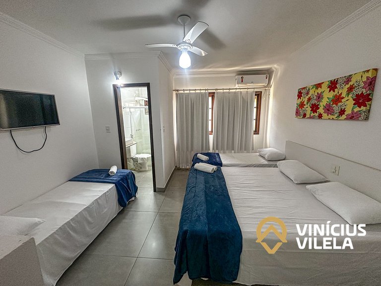 Duplex 2 suítes (com ar), cond. com piscina, sauna