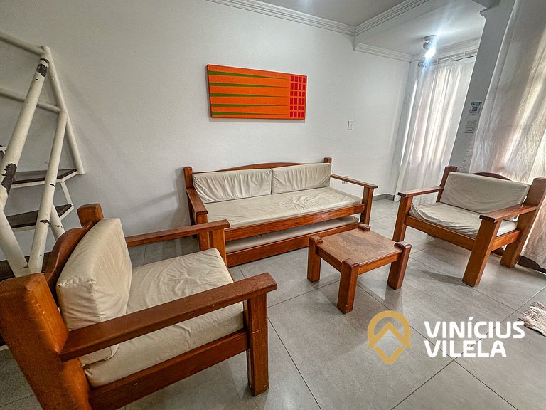 Duplex 2 suítes (com ar), cond. com piscina, sauna