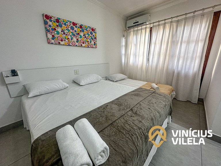 Duplex 2 suítes (com ar), cond. com piscina, sauna
