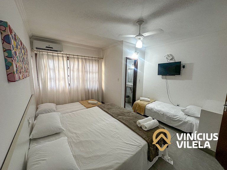 Duplex 2 suítes (com ar), cond. com piscina, sauna