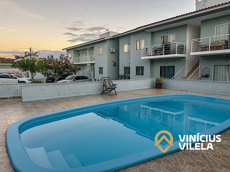 Apê Terreo 2Q+AR prox. Barraca Gaúcho(com piscina)