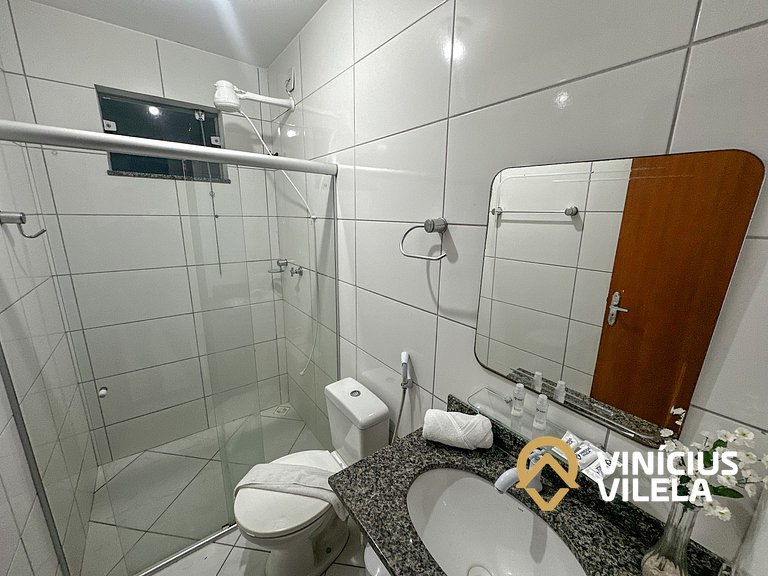 Apê Terreo 2Q+AR prox. Barraca Gaúcho(com piscina)