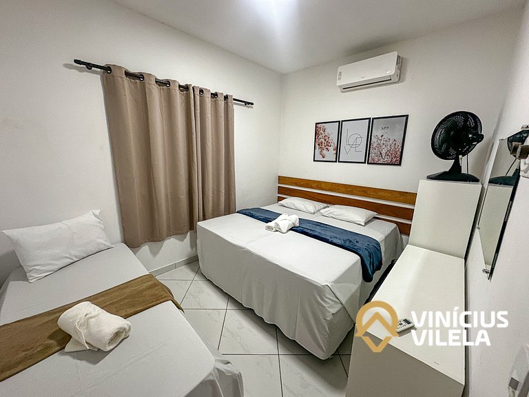 Apê Terreo 2Q+AR prox. Barraca Gaúcho(com piscina)