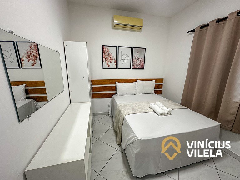 Apê Terreo 2Q+AR prox. Barraca Gaúcho(com piscina)
