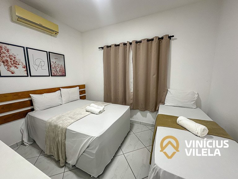 Apê Terreo 2Q+AR prox. Barraca Gaúcho(com piscina)