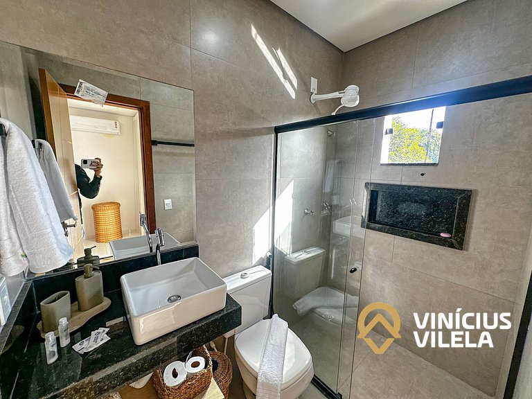 Casa 3Q toda clmatizada, Praia de Taperapuã