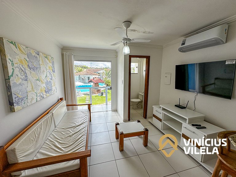 Taperapuã | Flat com Piscina e Sauna