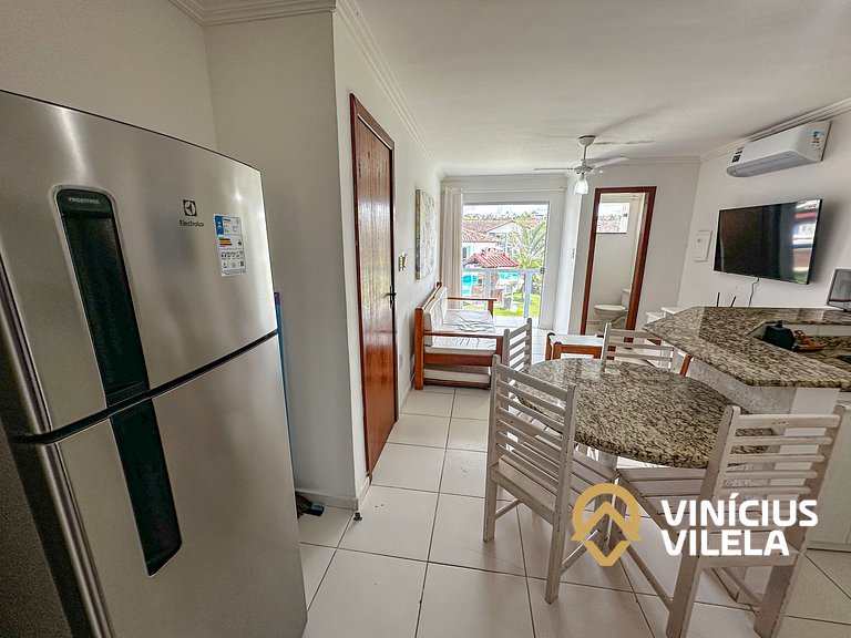 Taperapuã | Flat com Piscina e Sauna
